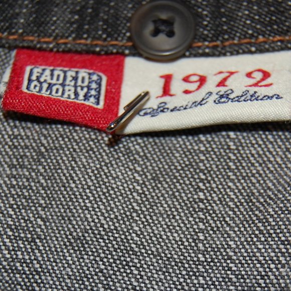 Faded Glory 1972 Women's Dark Blue Denim Zipper Front Jacket Size Large - Picture 13 of 16
